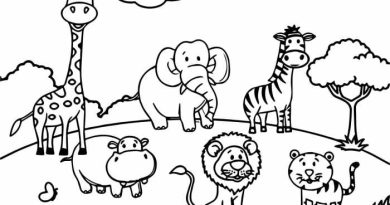 Black and white coloring pictures jungle animals